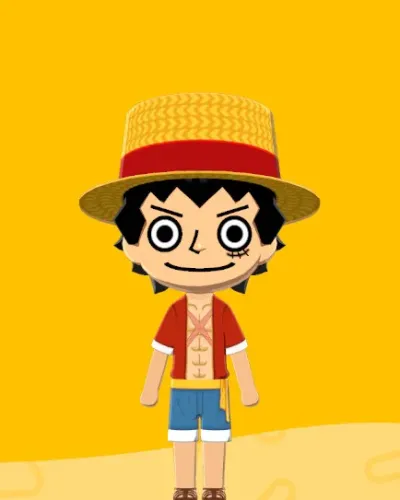 Mii-Porträt von Monkey D. Luffy (One Piece)