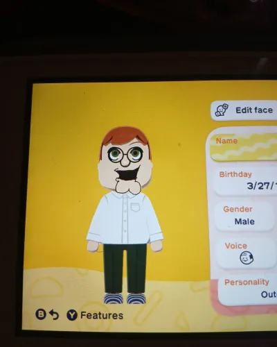 Mii portrait of Peter Griffin