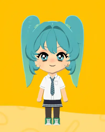 Mii-Porträt von Hatsune Miiku