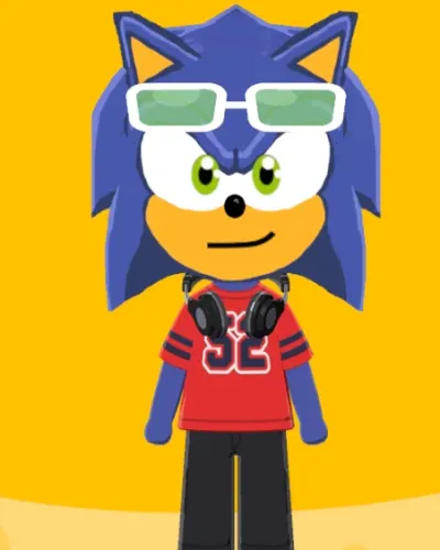 Mii-Porträt von Sonic the Hedgehog (Sonic X + Riders)