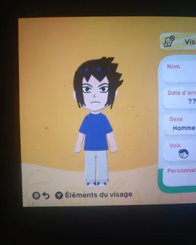 Mii portrait of Sasuke