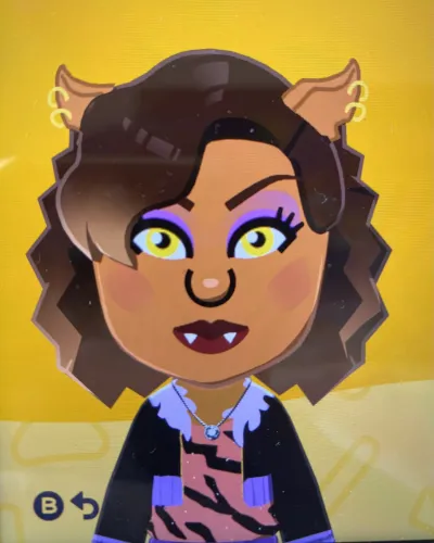 Mii-Porträt von Clawdeen Wolf