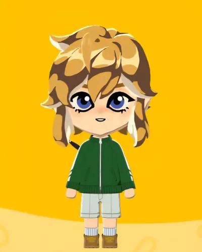 Mii-Porträt von Link (insp. Splatoon)