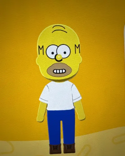 Mii portrait of Homer Simpson
