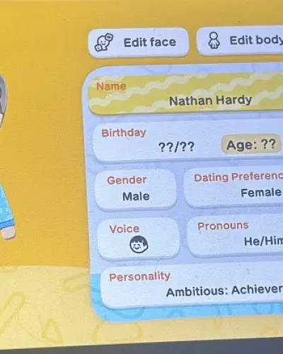 Mii portrait of Nathan Hardy