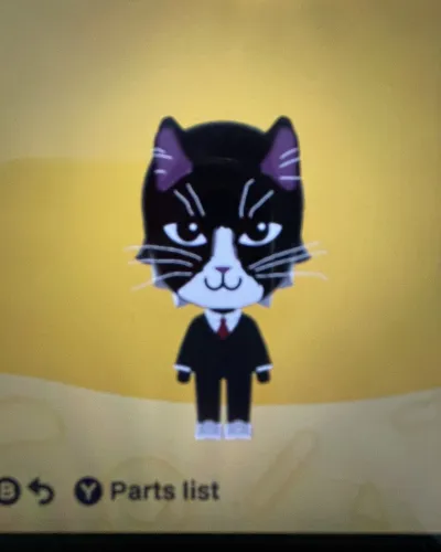 Mii-Porträt von Tuxedo cat