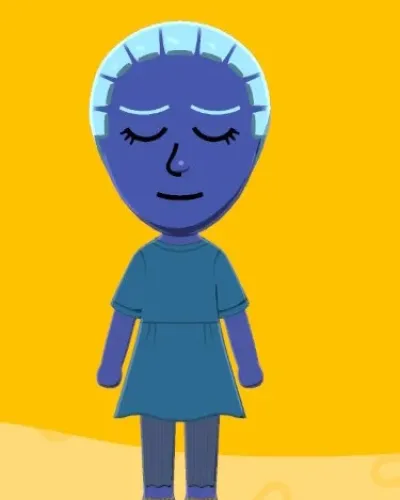 Mii-Porträt von Blue