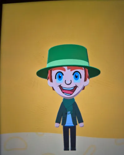 Mii portrait of Lucky Charms Leprechaun