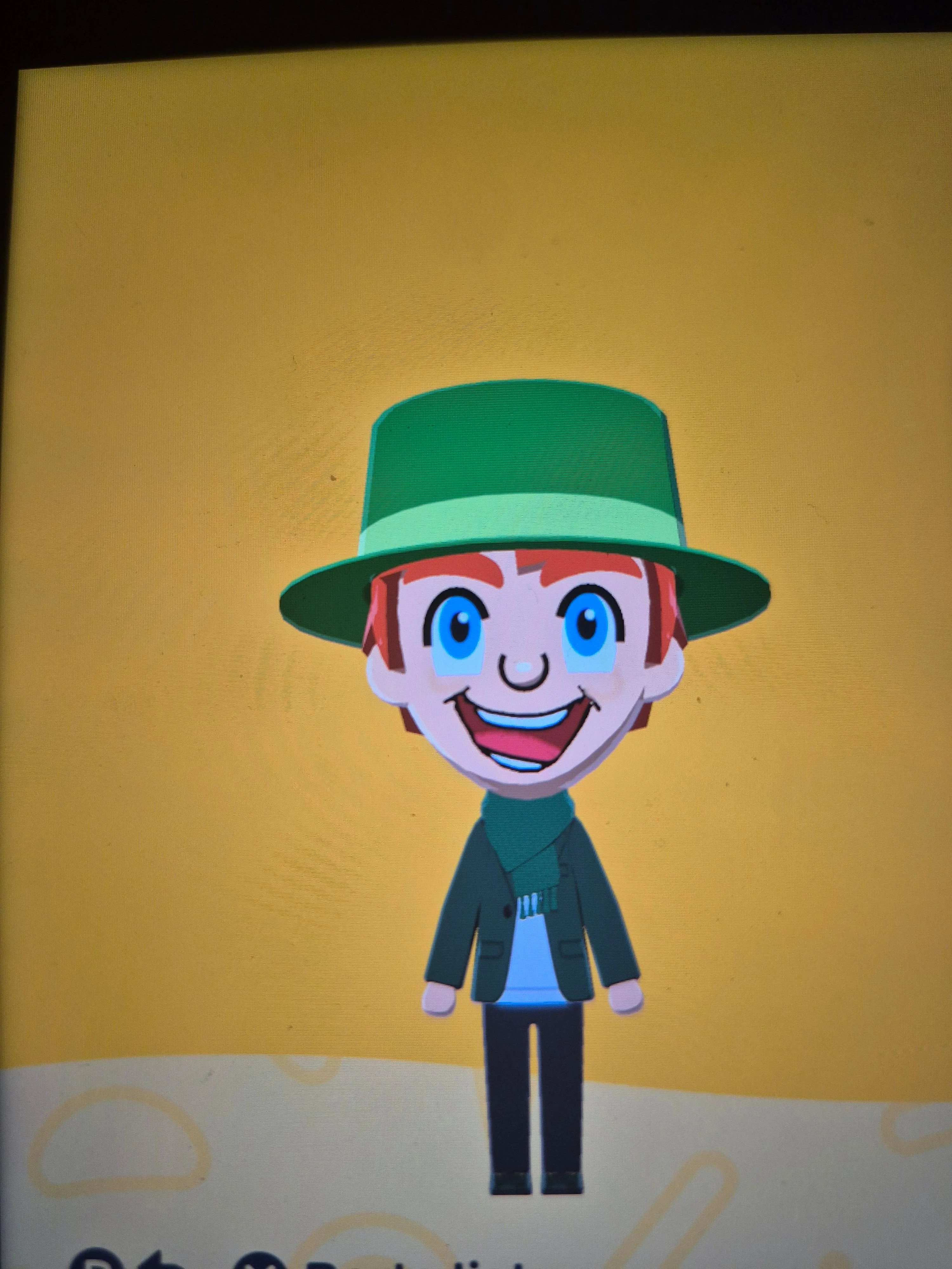 Mii portrait of Lucky Charms Leprechaun