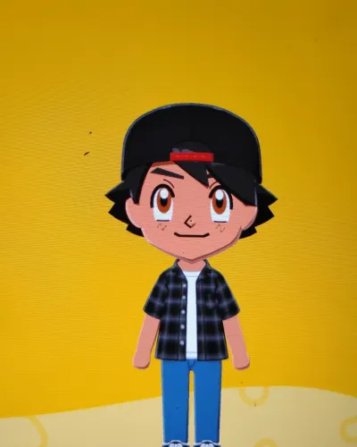 Mii-Porträt von Ash Ketchum