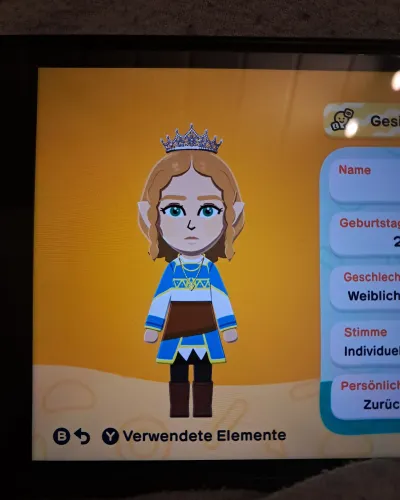 Mii-Porträt von Zelda