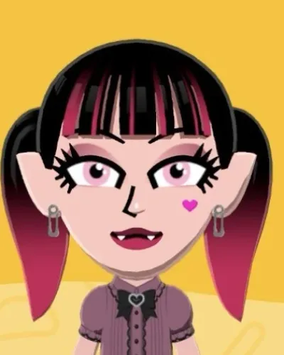 Mii portrait of Draculaura