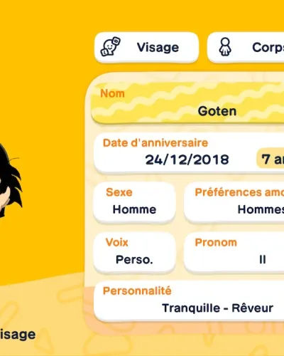 Mii portrait of Kid Goten