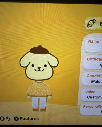 Mii portrait of Pompompurin