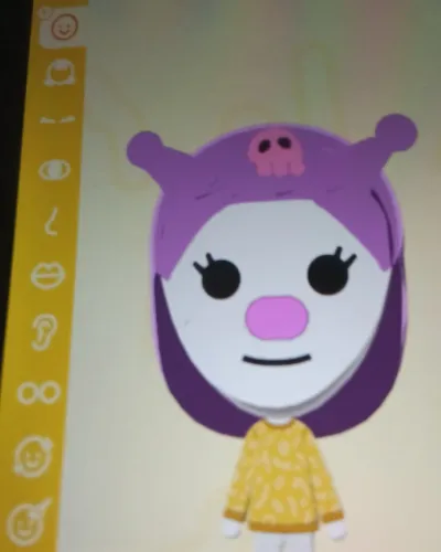 Mii-Porträt von Kuromi violet