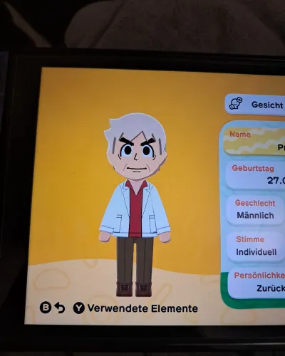 Mii-Porträt von Professor Oak / Eich