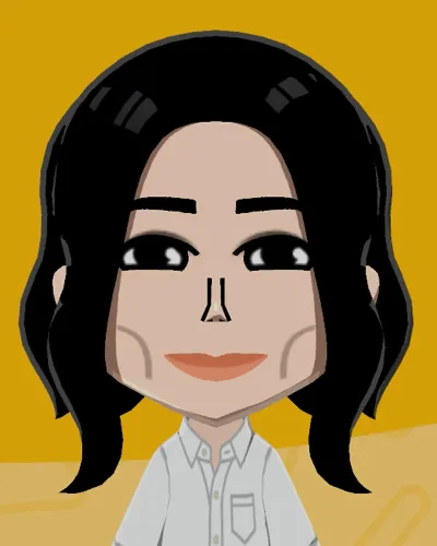 Mii portrait of Michael Jackson