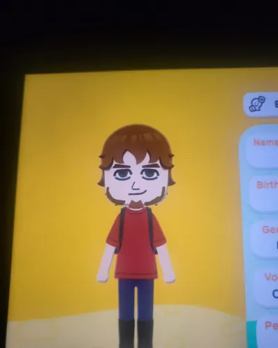Mii-Porträt von Pixel man