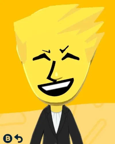 Mii portrait of Yellow Addison (Deltarune)