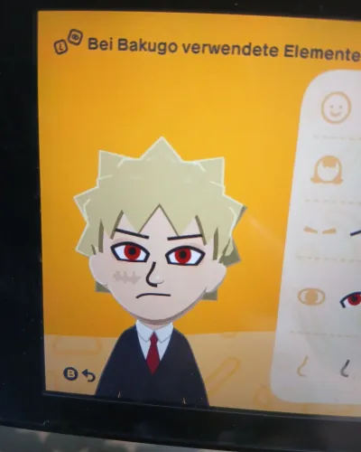 Mii-Porträt von Katsuki Bakugo