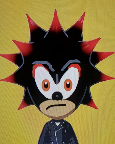 Mii-Porträt von Shadow the Hedgehog