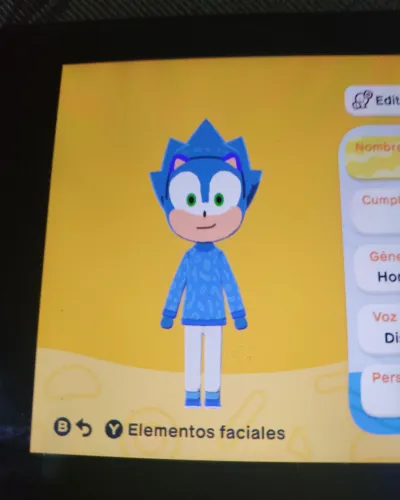 Mii-Porträt von Sonic