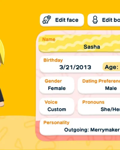 Mii-Porträt von Sasha