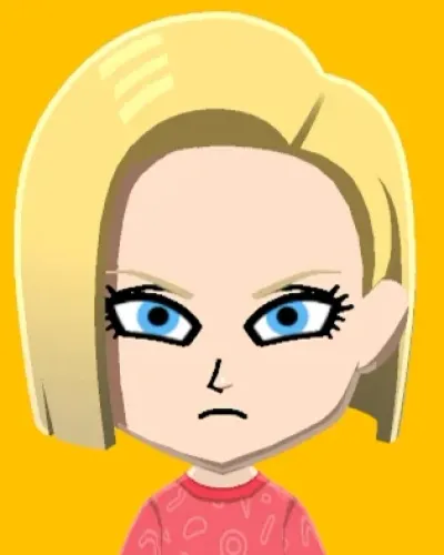 Mii-Porträt von Android 18 "Lazuli"