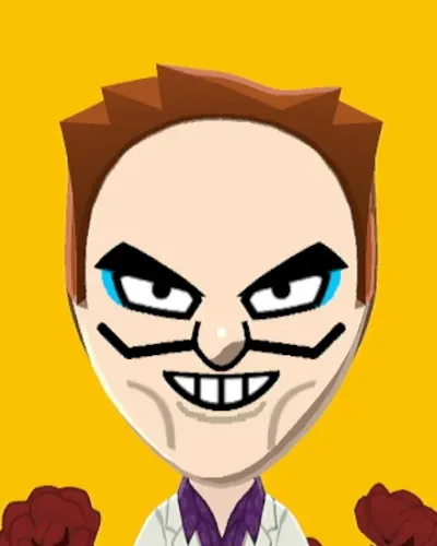 Mii portrait of Waluigi