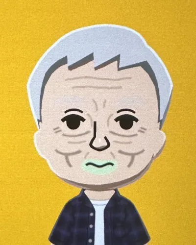 Mii portrait of Paint Grandpa