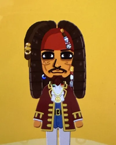 Mii-Porträt von Captain Jack Sparrow