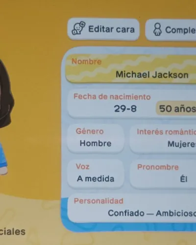 Mii-Porträt von Michael Jackson