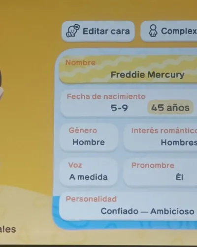 Mii-Porträt von Freddie Mercury