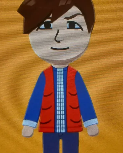 Mii portrait of Marty Mcfly