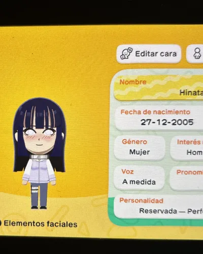 Mii portrait of Hinata Hyuga