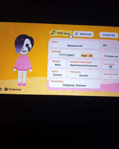 Mii-Porträt von Mettaton EX