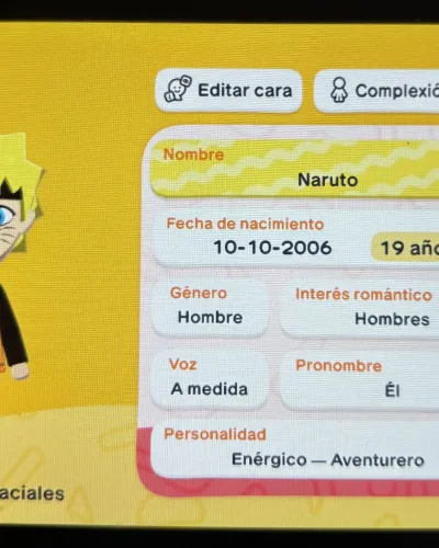 Mii portrait of Naruto Uzumaki