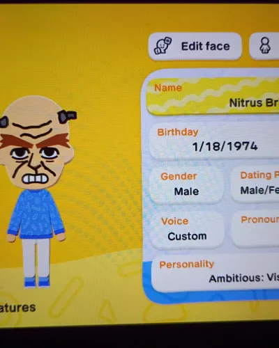 Mii-Porträt von Nitrous Brio