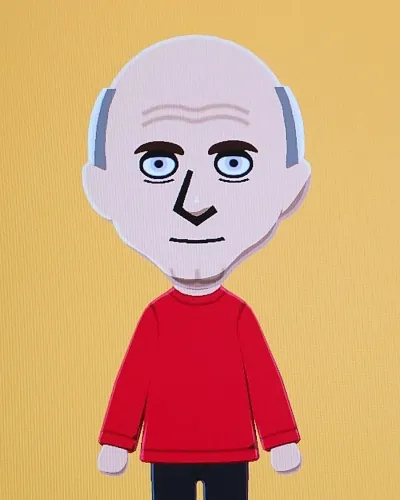 Mii portrait of Jean Luc Picard