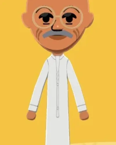 Mii-Porträt von Gandhi