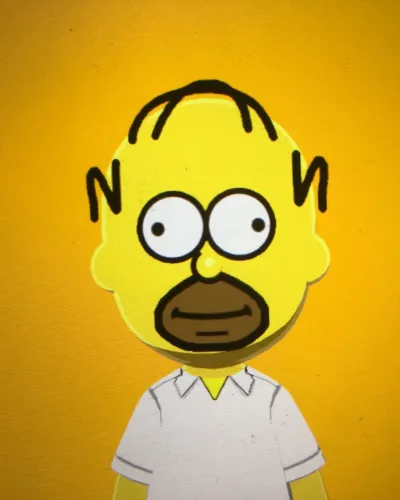 Mii portrait of Homer simpson