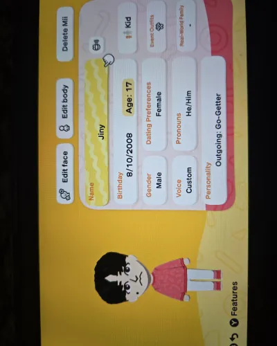 Mii-Porträt von Jinu