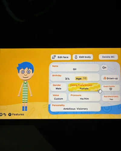 Mii portrait of Gil