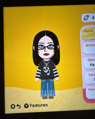 Mii portrait of Billie Eilish