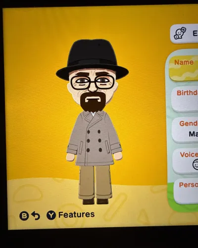 Mii portrait of Walter White