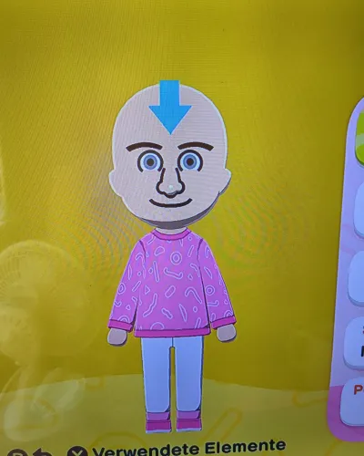 Mii-Porträt von Avatar Aang