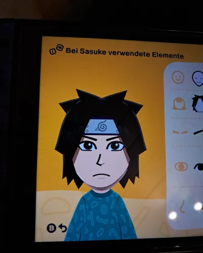 Mii-Porträt von Sasuke Uchiha