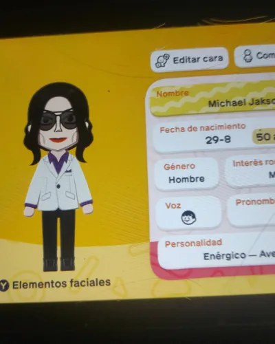 Mii-Porträt von Michael Jackson