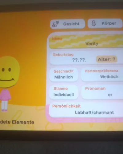 Mii-Porträt von Verity