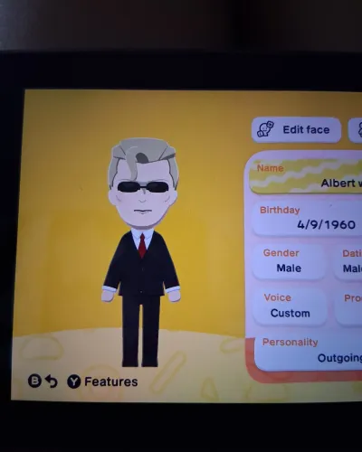 Mii portrait of Albert wesker